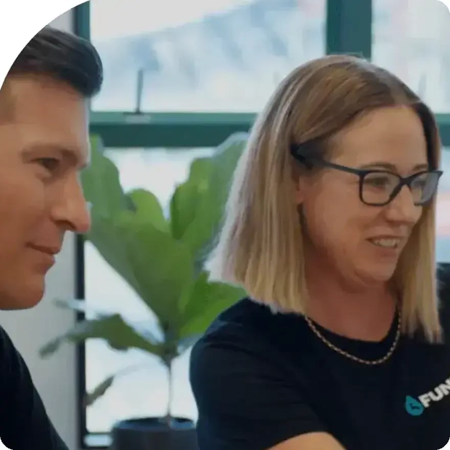 Jonelle and Shane from the FundTap team