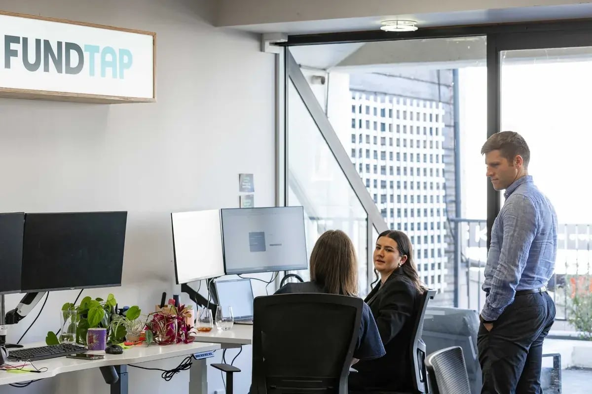 The FundTap team working together in the office