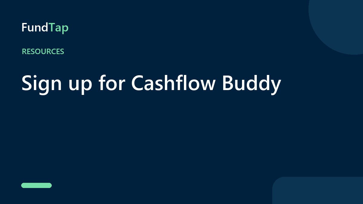 Sign up for Cashflow Buddy